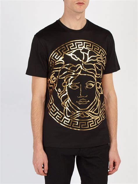 gold.and black versace shit|Versace Gold Shirts for Men for sale .